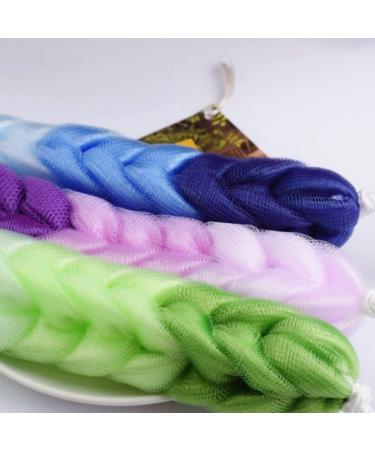 Healifty Long Bath Pouf Back Scrubber 3PCS | Shower Mesh Sponge with Rope Handles for Men and Women - Buy Online on GoSupps.com