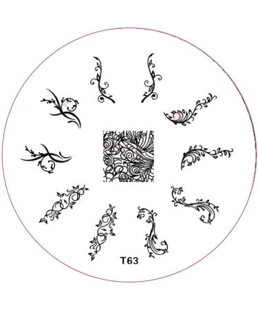 ++SPECIAL ITEM++ Stamping stencil T-Series: T63 tendrils