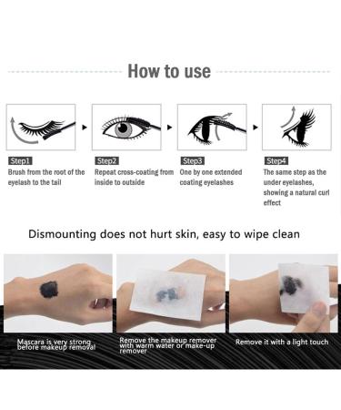 GECOMO 4D Waterproof Fiber Mascara Black Set - Long Lasting, Smudge-Proof Lash Enhancer with 360 Spiral Brush - Buy Online on GoSupps.com