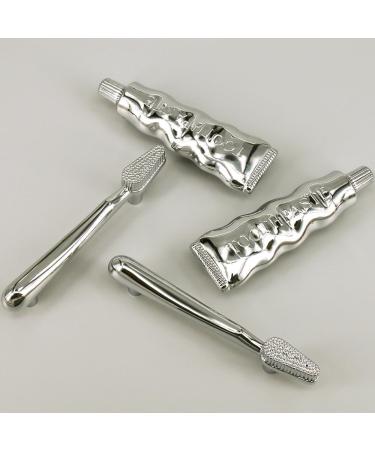 Shop LXINMFEWY 76mm Furniture Handles | Toothbrush & Toothpaste Kitchen Cupboard Handles | Zinc Alloy Drawer & Chest of Drawers Buttons - Buy Online on GoSupps.com