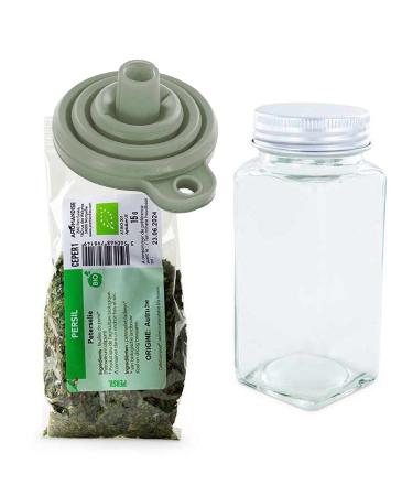 Spice bottle powder + funnel + organic parsley 15 g