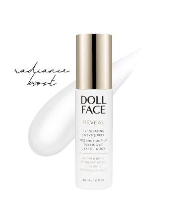 DOLL FACE Beauty REVEAL Exfoliating Enzyme Peel | Chemical Peel with Glycolic Acid & Lactic Acid for Brighter Smoother Skin | 1 Fl oz - Buy Online on GoSupps.com