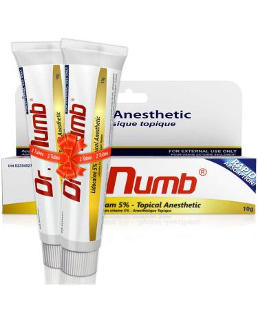 DR. NUMB 5% Lidocaine Topical Anesthetic Numbing Cream - 10g || Vitamin E Combined for Pain Relieves of Tattoos Waxing Microneedling Piercing Microblading Burning || Ink Artists Choice (2)