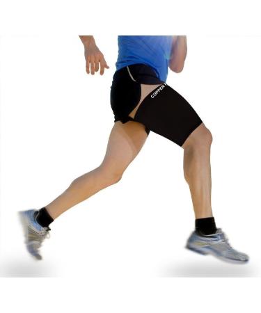 Buy COPPER HEAL Thigh Compression Sleeve for Pulled Hamstring & Groin Recovery - International Shipping Available - Buy Online on GoSupps.com
