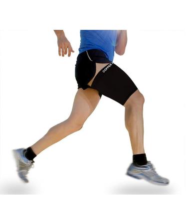 Copper Heal THIGH Compression Sleeve - Sore Pulled Hamstring & Groin Strain Recovery - Small Size - Pack of 1 - Buy Online on GoSupps.com