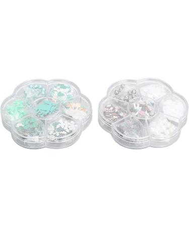 Clay Nail Glitter 4 Boxes Cute Christmas Nail Art Slices 3D Decoration Snowflake for Party for Women - Buy Online on GoSupps.com