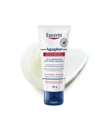 EUCERIN Aquaphor Multipurpose Healing Ointment for Extremely Dry Cracked Skin (50g) Moisturizing Ointment and Hand Cream for Use After Hand Sanitizer or Hand Soap