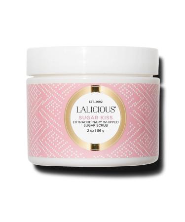 LaLicious Sugar Kiss Extraordinary Whipped Sugar Scrub - Cane Sugar Body & Foot Scrub Exfoliating & Moisturizing Skin Care with Coconut Oil & Honey No Parabens (2oz)