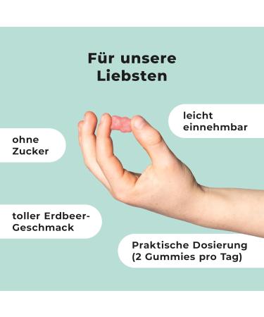 High-Dose Vegan Calcium & Vitamin D Gummies for Kids - 60 Sugar-Free Rubber Bears - Monthly Supply - Buy Online on GoSupps.com