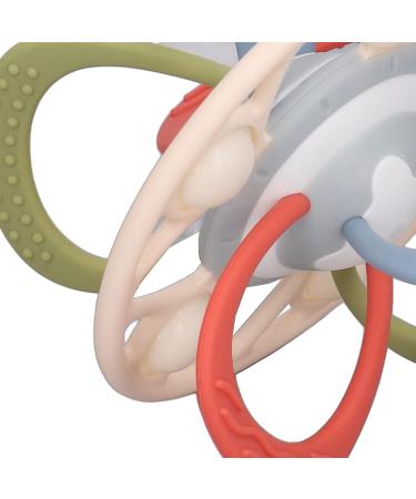 Silicone Baby Teether Toy Set - 4 Pieces Teething Toys with Crisp Sound - Safe, Easy to Clean - Buy Online on GoSupps.com