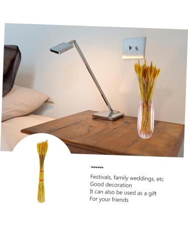 LIFKOME 100pcs Dried Wheat Ears Bouquet Dried Flowers Decor Desktop Wheat Ear Wedding Wheat Ear Dry Flowers Natural Wheat Ear Home Wheat Ear Wheat Stalk Straw Household Yellow 52X10CM - Buy Online on GoSupps.com