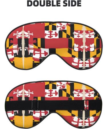 Buy SSIMOO Maryland Flag Eye Mask | Ultra-Soft Light-Blocking for Restful Sleep | International Shipping Available - Buy Online on GoSupps.com