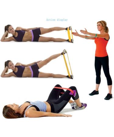 5 Piece Sports Belt Set for Home Fitness Workouts Strength Training Gym Natural Latex Fitness Workout Bands with 5 Resistance Levels for Yoga Stretching Pilates - Buy Online on GoSupps.com