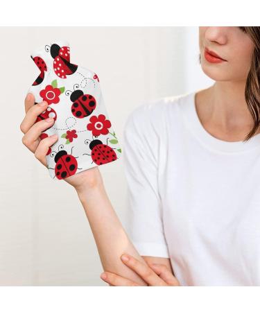Ladybug Flower Hot Water Bottle with Plush Cover - Perfect Hand Warmer for Adults & Kids | 26.5x15.3cm | International Shipping - Buy Online on GoSupps.com