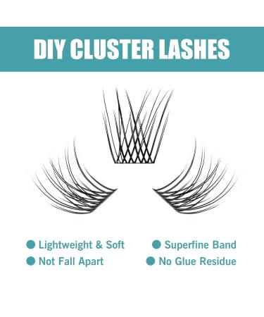8mm Lash Clusters - C Curl Individual Eyelash Extensions for a Natural Look | Super Soft & Lightweight | International Shipping - Buy Online on GoSupps.com