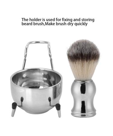 Premium Shaving Tool Set - Stainless Steel Stand & Brush Holder | Eco-Friendly Rust-Free | International Shipping Available - Buy Online on GoSupps.com