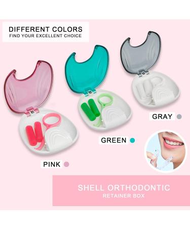 AliensRus Pink Retainer Case with Tools - Orthodontic Aligner Box with Removal Tool and Chewies for Oral Care - Buy Online on GoSupps.com