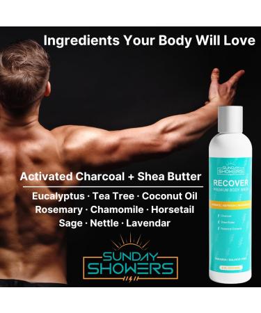 All Natural Recovery Body Wash - Revitalize with Charcoal Shea Butter & Eucalyptus | Premium Clean Ingredients for Rejuvenation - Buy Online on GoSupps.com