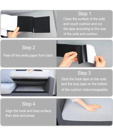 Non Slip Cushion Pad - 4x5ft Black Roll with Adhesive for Couch Cushions - Stop Sliding - Buy Online on GoSupps.com