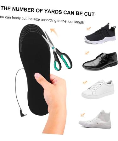Buy NOLITOY USB Rechargeable Heated Insoles | Warm Washable & Comfortable Foot Warmers for All Shoes - Buy Online on GoSupps.com