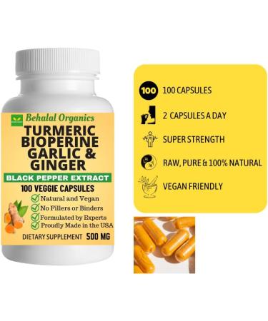 Turmeric Curcumin Capsules 500mg - 100 Veggie Capsules - Buy Online on GoSupps.com