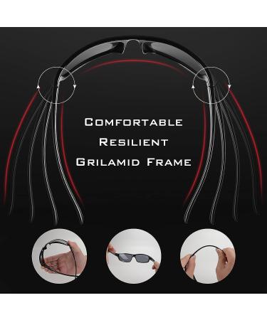 KastKing Kateel Polarized Sport Sunglasses - UV Protection for Driving, Fishing, Cycling, Running - Gloss Black/Smoke Lens - Buy Online on GoSupps.com