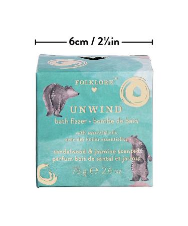 Folklore Unwind Sandalwood and Jasmine Bath Fizzer - Calming & Soothing Scent - Buy Online on GoSupps.com