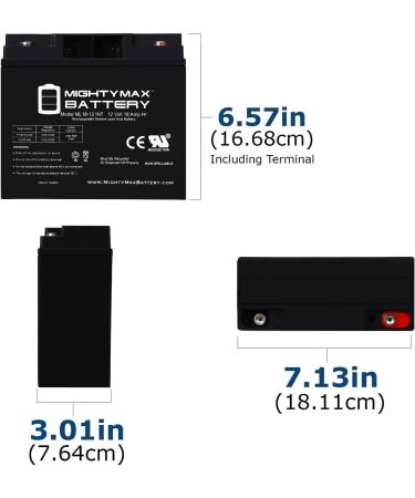 Mighty Max Battery 12V 18AH SLA - DJW12-18 Replacement for Global Shipping - Buy Online on GoSupps.com