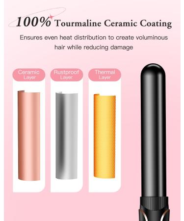 BESTOPE PRO Curling iron curling iron 3 sheets 5in1 curling iron set 3 barrels for large waves temperature setting quick heating and a glove 2 clips black - Buy Online on GoSupps.com