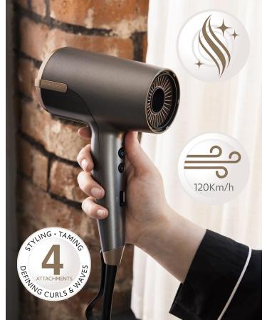 Remington D6077 Hair Dryer 120 km/h Powerful Air Flow 4 Attachments & 8 Settings for Quick Styling - Buy Online on GoSupps.com