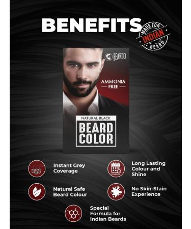 Beardo Natural Black Beard Colour ANNONIA FREE - Buy Online on GoSupps.com
