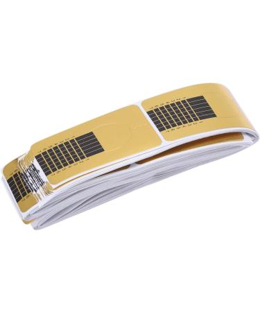 Lizusidtsy 100 x Golden Nail Art Tips Extension Forms Guide French DIY Tool Acrylic UV Gel - Buy Online on GoSupps.com