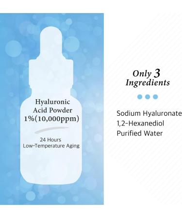 Pure 100 Hyaluronic Acid Serum for Face by CosDeBAHA Anti Aging Moisturizer Natural Collagen Plumping Booster Anti Wrinkle Formula! Drop of Youth Increase Skin Hydration Korean Skin Care 30ml - Buy Online on GoSupps.com