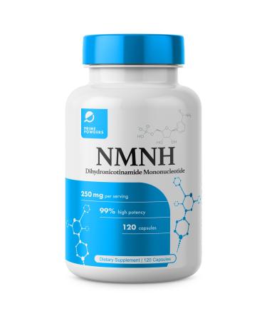 NMNH: Dihydronicotinamide Mononucleotide (120 Capsules) NAD+ Support NR NAD Supplement 120 Count (Pack of 1) 120