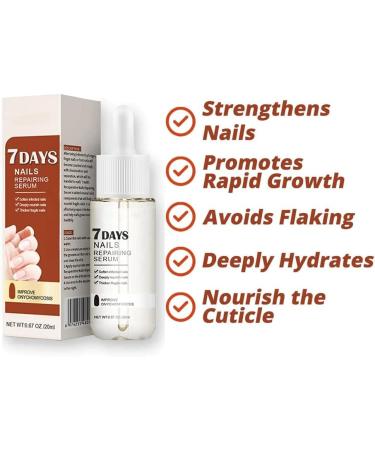 GFOUK 7 Days Nail Growth And Strengthening Serum Nail Growth And Strength Serum Nail Serum Repair Essence Nail Cuticle Oil Strengthener Stronger Nails In 1 Week Nail Strengthening Treatment (3PC) - Buy Online on GoSupps.com