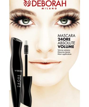 Deborah Mascara 24 Ore Absolute Black 12 ml - Long-lasting Volume & Intensity | International Shipping Available - Buy Online on GoSupps.com