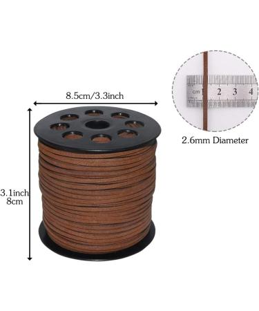 Tenn Well 2.6mm Brown Suede Cord - 100 Yards for Jewelry Making & Crafts - Buy Online on GoSupps.com