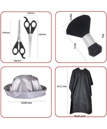 Buy Professional Hairdressing Kit - 20 Piece Scissors Combs & Accessories for Barbers & Stylists | Black/Silver - International Shipping Available - Buy Online on GoSupps.com