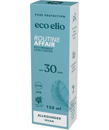 Eco Elio SPF 30 Sustainable Sun Cream 150ml - Octocrylene and Microplastic-Free, Face & Body Sunscreen, Fragrance-Free - Routine Affair - Buy Online on GoSupps.com