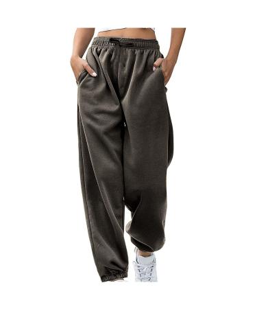 Women Causal Baggy Comfy Jogging Sport Jogger Sweatpants Cargo Trouser with Pockets Running Exercise Cycling Pants Tracksuit Bottoms XL 2643-djufh-e-grey