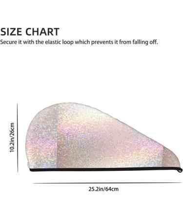 Hair Towel Wrap - Quick Drying Towel Turban with Button | Glitter Light Pearl for Effortless Hair Drying - Buy Online on GoSupps.com