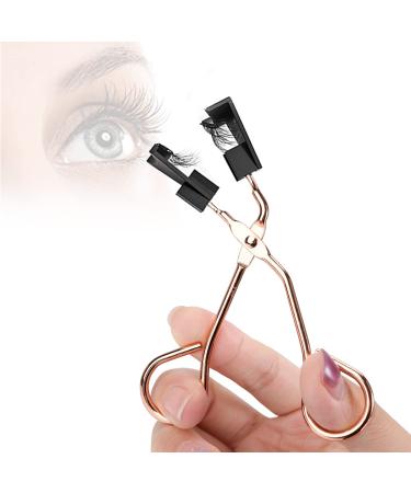 INDKOPVA Magnetic Eyelashes Applicator Helper Tool, Magnetic False Eyelashes Clip, Easily Apply Magnetic Eyelash Curler Partner Without Eyeliner (Gold)