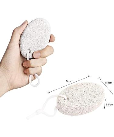 Voarge 2-Piece Natural Pumice Stone Set | Effective Foot Scrub for Dead Skin & Hard Skin Removal | Best Pedicure Tool for Feet & Hands - Buy Online on GoSupps.com
