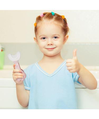 Kids U Shaped Toothbrush | Manual U Shaped Toothbrush | Cute Cartoon Whitening Toothbrush Teeth Cleaning Design for Kids Ages 2-6 Shuying Pink 1 count (Pack of 1) - Buy Online on GoSupps.com