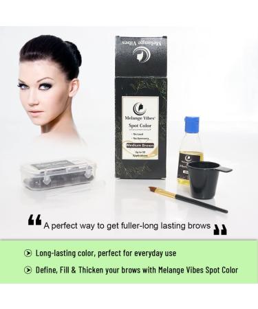 Melange Vibes Eyebrow Henna Pack - Professional Eyebrow Tinting Kit for Root Touch Up - Medium Brown - Buy Online on GoSupps.com
