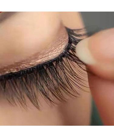 40 Pieces Black Fake Eyelash Adhesive Strip -Natural Look Wispy Lashes Self Adhesive Lashes Adhesive Strip- Fake Eyelashes Extension Supplies Suitable for All Strip Waterproof Convenient