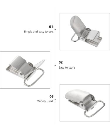 VALICLUD 20pcs Metal Pacifier Holder Clips - Durable Suspender Clips for Pacifiers - Heavy Duty Infant Accessories - Buy Online on GoSupps.com