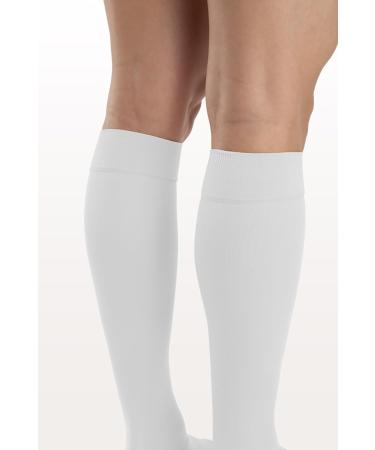 Relaxsan Anti-Sembolism M1350A Thrombosis Socks for Men & Women - 25-32 mmHg Compression Knee Socks - Unisex Class 2 - White (1 Pair L) - Buy Online on GoSupps.com
