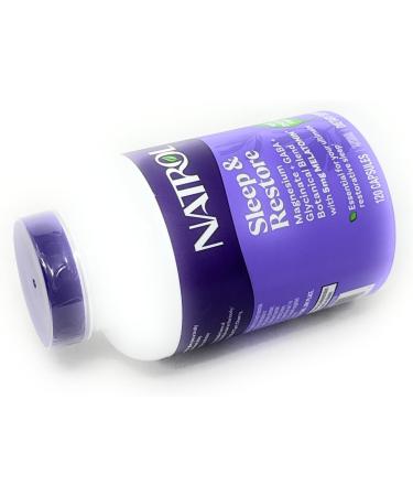 Natrol Sleep & Restore Capsules 120 Count Melatonin 5mg with GABA Magnesium & Vitamin B6 Vegetarian Non-GMO Essential for Your Ultimate Restorative Sleep Melatonin-Free 60 Day Supply - Buy Online on GoSupps.com