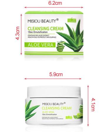 2 Pcs Aloe Vera Cleansing Balm Makeup Remover Balm Fast Dissolving Cosmetics Refreshing Moisturising Soothing Professional Eye and Lip Makeup Remover for Whole Face - Buy Online on GoSupps.com